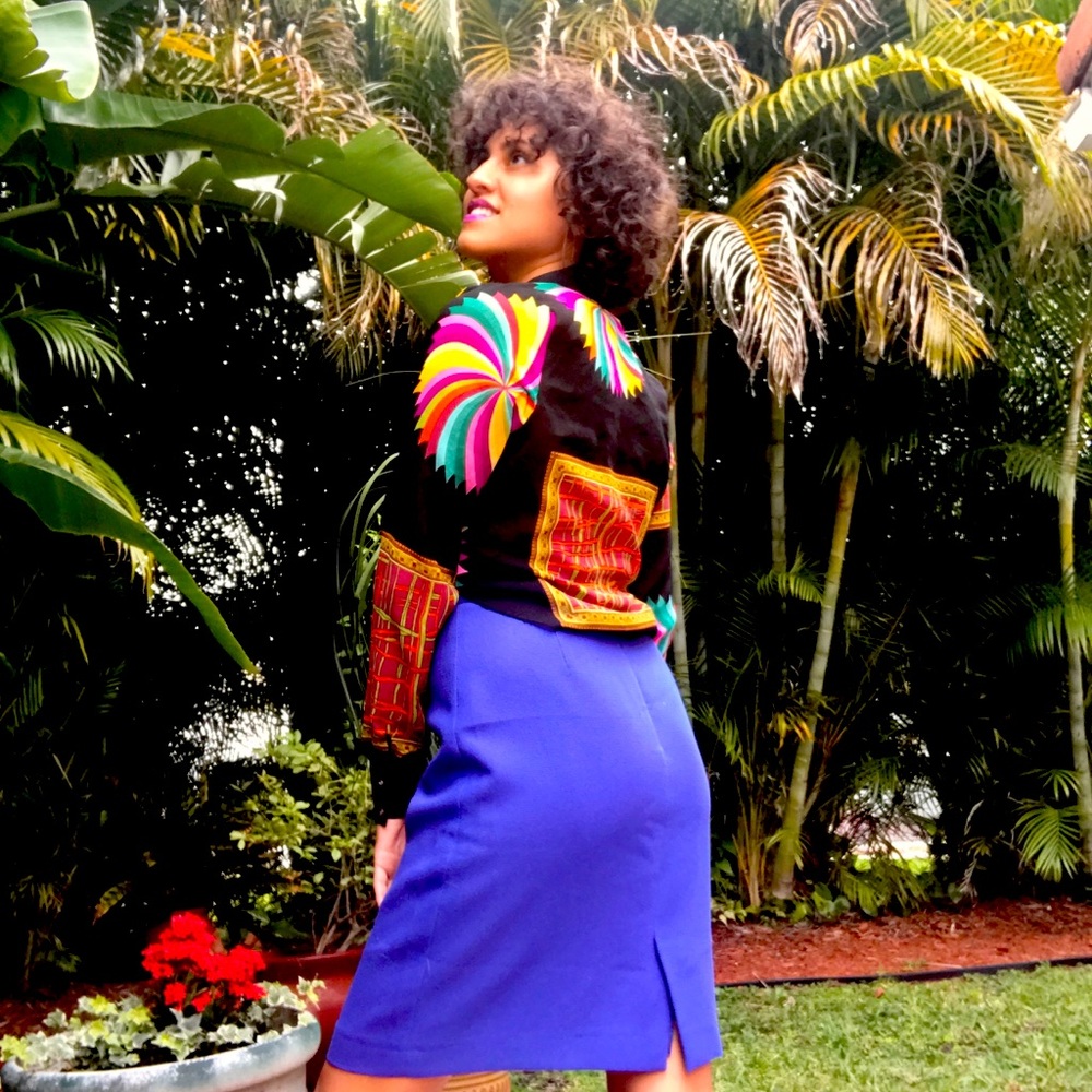 Vintage sheer multi color Top